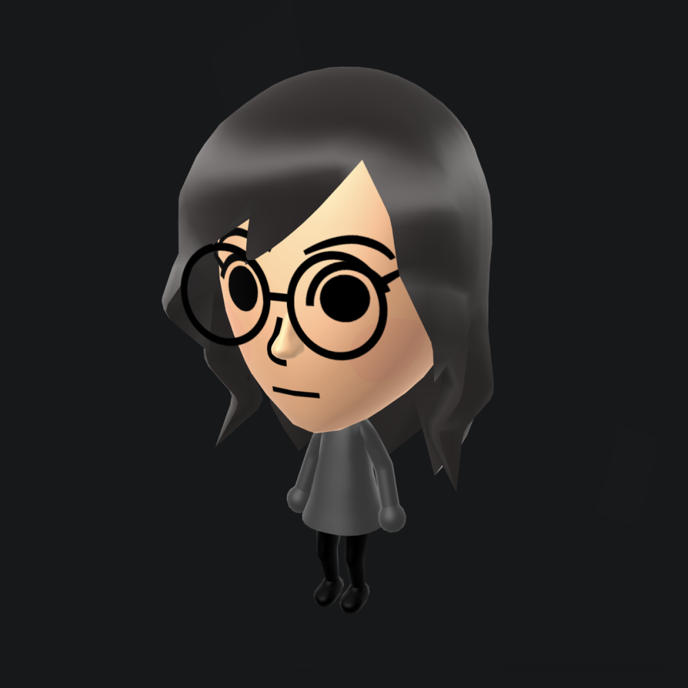 3D avatar of Vivian Chen with round glasses